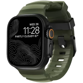 Ремінець NOMAD Rocky Point Band Black Titanium Hardware Forest за Apple Watch 46/49 mm — Зображення №1