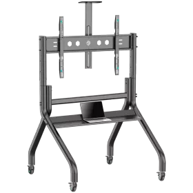 ONKRON Mobile TV stand with bracket 60"-120" Screens up to 150 kg, Black VESA: 200x200 - 1000x600 — Image №1