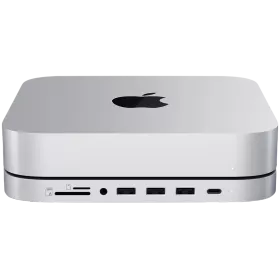 SATECHI  Многопортовый адаптер Stand & Hub for Mac Mini with SSD Enclosure Серебристый — image №1