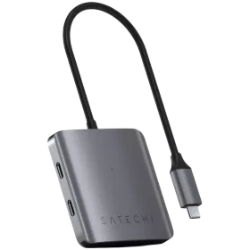 SATECHI  USB Хаб 4-PORT USB-C HUB Space Gray — Изображение №1