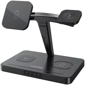 Wireless Charger CANYON WS-404, 15 W, Black — Image №1