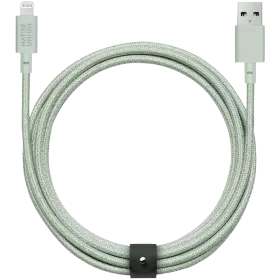 NATIVE UNION Кабель-переходник с USB на Lightning BELT 3, Светло-зеленый, 3м — image №1