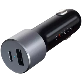 Автомобильный адаптер SATECHI 2*USB/USB-C, 72 Вт — Изображение №1