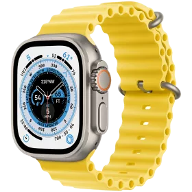 Apple Watch Ultra GPS + Cellular, 49mm, Natural, Yellow Ocean Band — Изображение №1