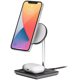Беспроводное зарядное устройство NATIVE UNION Snap 2-in-1 Magnetic Wireless Charger Cosmos Black (SNAP-2IN1-WL-BLK) — Изображение №1