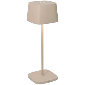 ZAFFERANO OFELIA PRO TABLE LAMP 100x100x290mm. PAINTED SAND 2.2W LED 131-150lm. — Image №1