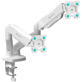 ONKRON Dual Monitor Desk Mount Stand for 13 to 32" Monitors up to 8 kg, White — Image №1