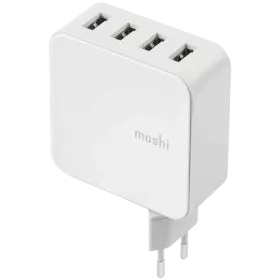 MOSHI Power Adapter 4*USB Type A, 35 W, White — Image №1