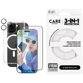 PANZERGLASS Case Flagship 3-in-1 Bundle with MagSafe, Clear for iPhone 16 Pro — Image №1
