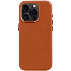DECODED Case LEATHER CASE MAGSAFE with MagSafe, Tan for iPhone 15 Pro — Image №1
