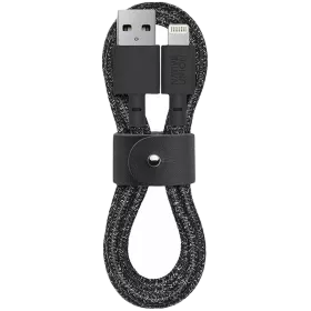NATIVE UNION Кабель-переходник с USB на Lightning BELT 1.2, Космический черный, 1.2м — image №1