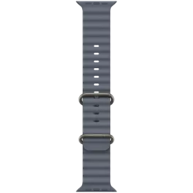 Apple 49mm Ocean Band - Natural Titanium Finish Band Ocean Band Anchor Blue for Apple Watch 44/45/46/49 mm — Image №1