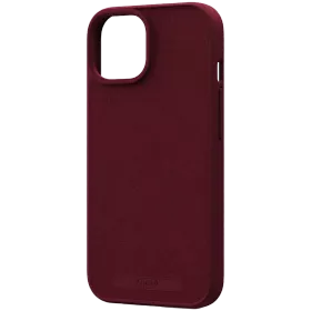 Protective Case NJORD Suede MagSafe with MagSafe Crimson Red for iPhone 15 Plus — Image №1