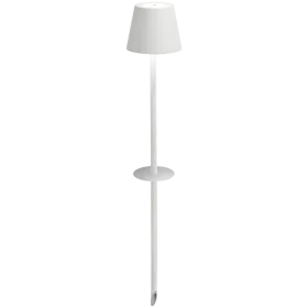 ZAFFERANO POLDINA FLOOR LAMP WITH PEG 111x600mm. MATT WHITE 2.2W LED 185/203 lm. — Image №1