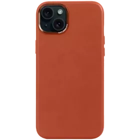 DECODED Case LEATHER CASE MAGSAFE with MagSafe, Tan for iPhone 15 Plus — Image №1