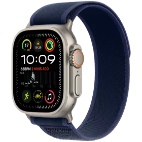 Apple Watch Ultra 2 2024, 49mm, Natural Titanium, Black Trail Loop, S/M — Зображення №1
