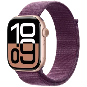 Apple Watch Series 10 GPS, 42мм, Розовое золото, Plum Sport Loop — Изображение №1