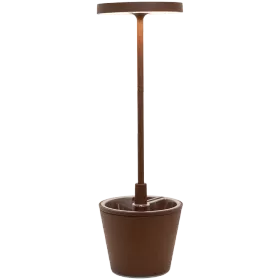 ZAFFERANO POLDINA REVERSO TABLE LAMP 110x350mm. PAINTED MATT RUST 2.3W LED — Image №1