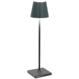 ZAFFERANO POLDINA PRO MICRO TABLE LAMP 70x275mm. MATT DARK GRAY- 1.8W - DYNAMIC WHITE- — Image №1