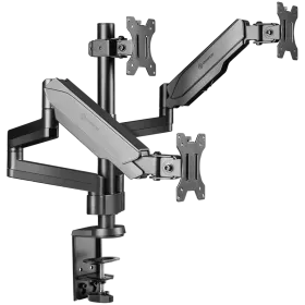 ONKRON Triple Monitor Desk Mount Stand for 13-32-Inch LCD LED Screens up to 8 kg, Black — Image №1