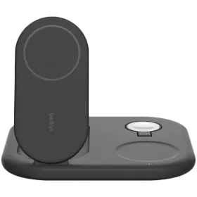 Беспроводное зарядное устройство Belkin 3в1 Magnetic Foldable iPhone/Watch/AirPods Qi2 15W, Black (WIZ029VFBK) — Изображение №1