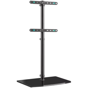 ONKRON Universal Floor TV Stand w/ Glass Base  for 30"-60" TVs up to 41 kg, Black VESA: 100x100 - 400x400 — Image №1