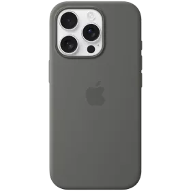 APPLE силиконовый чехол с MagSafe Stone Gray для iPhone 16 Pro — Изображение №1