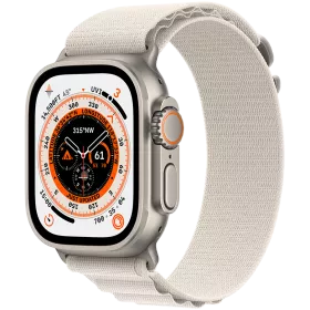 Apple Watch Ultra GPS + Cellular, 49χιλ., Natural, Starlight Alpine Loop, Small — Εικών №1