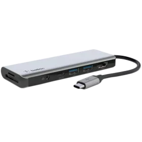 BELKIN  Multiport Adapter USB-C 7-in-1 Multiport Hub Adapter Space Gray — Image №1