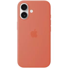 APPLE силиконовый чехол с MagSafe Tangerine для iPhone 16 — Изображение №1
