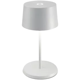 ZAFFERANO OLIVIA PRO MINI TABLE LAMP 110x220mm. PAINTED MATT WHITE 2.2W LED 130-150lm. — Image №1