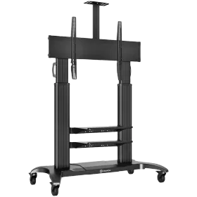 ONKRON Mobile TV Stand Rolling TV Cart for 60""-100"" Screens up to 136,4 kg, Black VESA: 200x200 - 1000x600 — Image №1