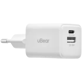 Power Adapter UBEAR 2*USB/USB-C, 30 W — Image №1