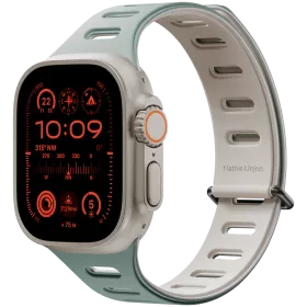 NATIVE UNION Active Watch Band 42/44/45/49мм Удлинитель ремешка Active Watch Band Green/Sandstone для Apple Watch 42/44/45/49 mm — Изображение №1