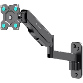 ONKRON TV Monitor Wall Mount Bracket for 13” – 34” Screens Full Motion with Gas Spring, Black — Image №1
