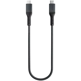 Кабель для зарядки Nomad USB-C Kevlar Cable 100W (0.3 m) Черный (NM01845485) — Изображение №1