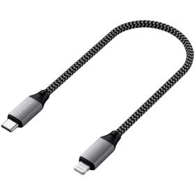 SATECHI USB-C to Lightning Cable, 0.25 m, Space Gray — Image №1