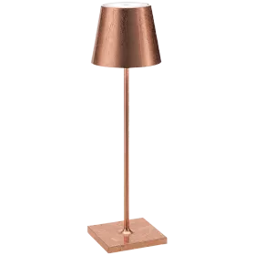 ZAFFERANO POLDINA PRO TABLE LAMP 111x380mm. COPPER LEAF 2.2W LED 185-203 lm. — Изображение №1