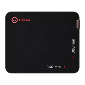 LORGAR Jacquard mousepad з red rubber, Чорний — Зображення №1
