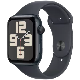 Apple Watch SE GPS Gen.2 (2024), 44мм, Тёмная ночь, Спортивный ремешок цвета «тёмная ночь», M/L — Изображение №1
