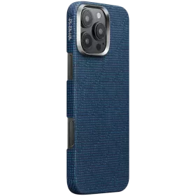 Pitaka Tactile Woven Monogram Dark Blue for iPhone 16 Pro (KI1603PTK) — Зображення №1