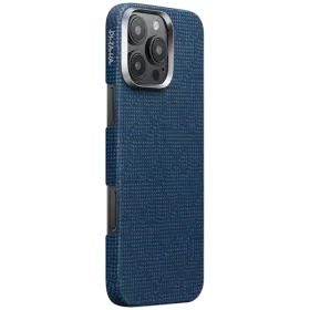 Чохол Pitaka Tactile Woven Monogram Dark Blue for iPhone 16 Pro Max (KI1603PTKP) — Зображення №1