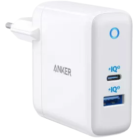 ANKER Προσαρμογέας ρεύματος 2*USB/USB-C, 60 βατ, Λευκό — Εικών №1