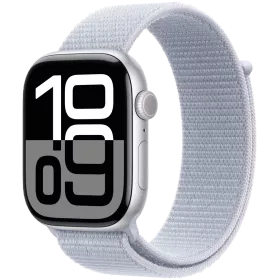 Apple Watch Series 10 GPS, 42մմ, Արծաթագույն, Blue Cloud Sport Loop — image №1