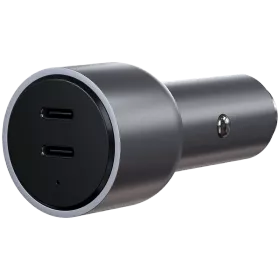 SATECHI Car Adapter 2*USB-C, 40 W, Space Gray — Image №1