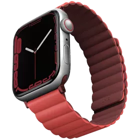 UNIQ Revix Reversible Magnetic Strap for Apple Watch 41/40/38 Band Revix Maroon/Coral for Apple Watch 38/40/41 mm — Image №1