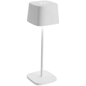ZAFFERANO OFELIA PRO TABLE LAMP 100x100x290mm. PAINTED MATT WHITE 2.2W LED 131-150lm. — Изображение №1