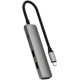 SATECHI  Slim 4 Multiport  Multiport Adapter  Космічний сірий — Зображення №1