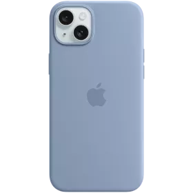 APPLE Чохол силіконовий з MagSafe Winter Blue для iPhone 15 Plus — Зображення №1