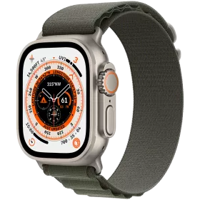 Apple Watch Ultra GPS + Cellular, 49mm, Natural, Green Alpine Loop, Small — Изображение №1